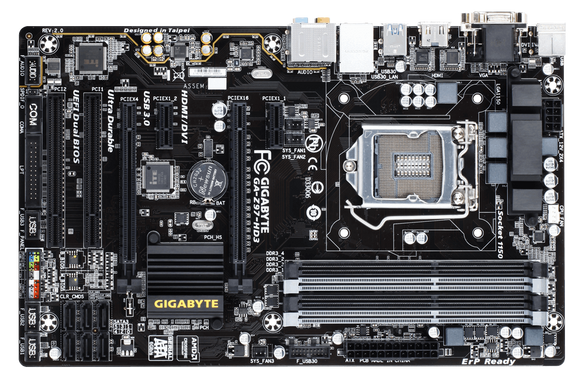 Gigabyte Technology GA-Z97-HD3 (rev. 2.0) Desktop computer motherboard,1150 socket,ddr3,ATX,Z97,HDMI
