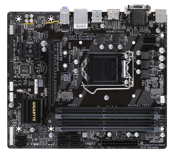 Gigabyte Technology GA-B250M-DS3H Motherboard,1151,ddr4,M-ATX,B250,usb3.0,4 memory slot,HDMI