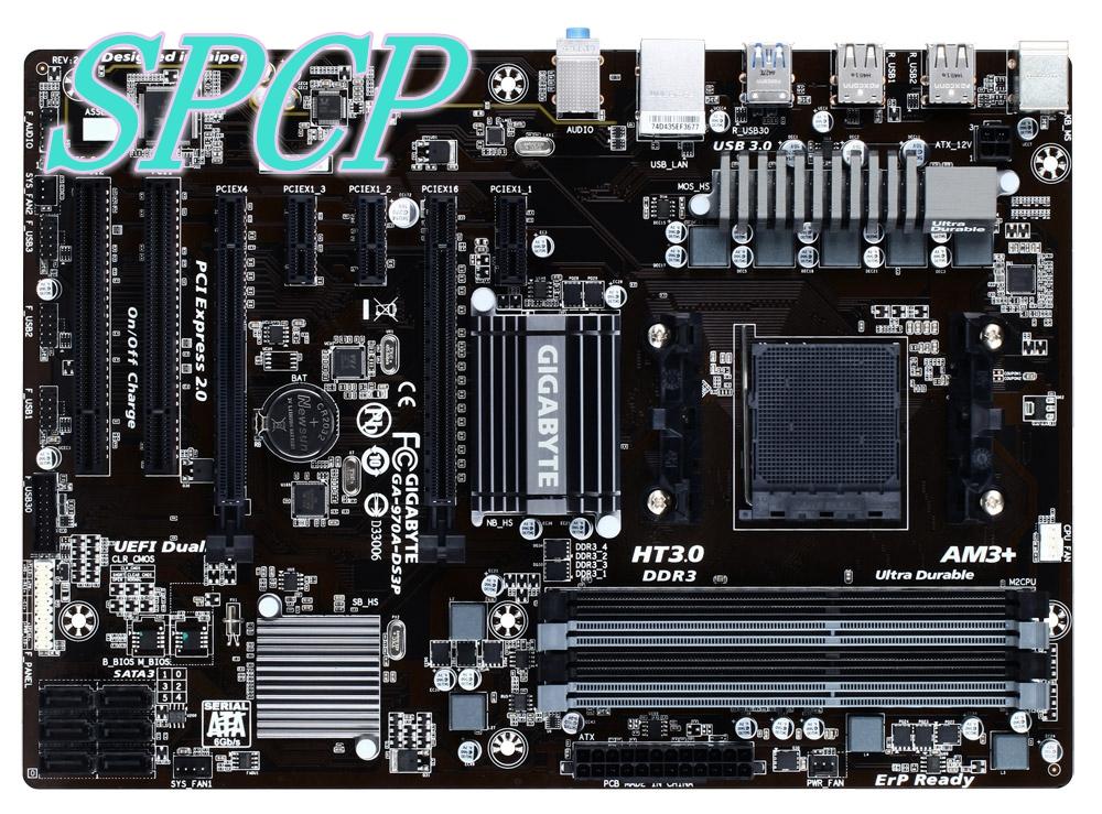 Gigabyte GA-970A-DS3P motherboard,AMD,AM3+,ATX,usb3.0 SPCP India accessories supplier