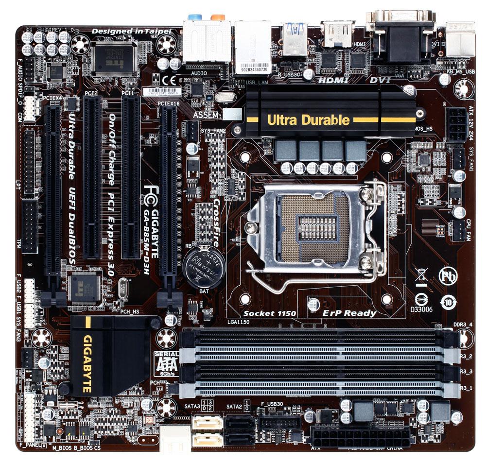 Gigabyte M-ATX Motherboard GA-B85M-D3H 1150 ddr3 B85 memory slot
