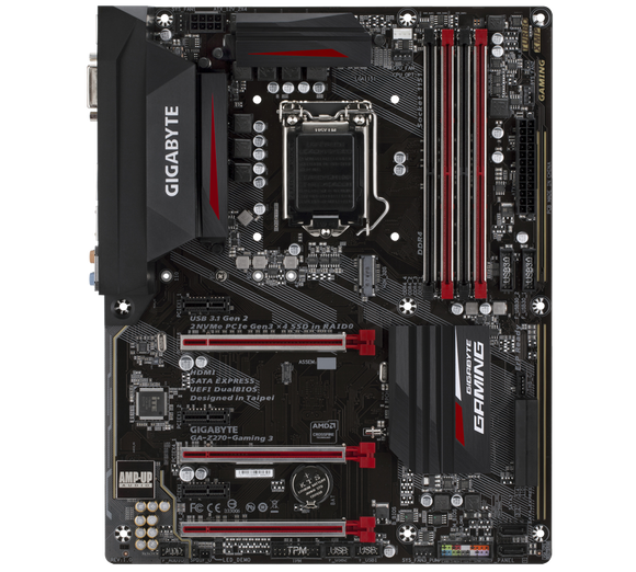 Gigabyte Technology GA-Z270-Gaming 3 Desktop computer motherboard ATX USB 3.1 DDR4 Supports 7th/ 6th