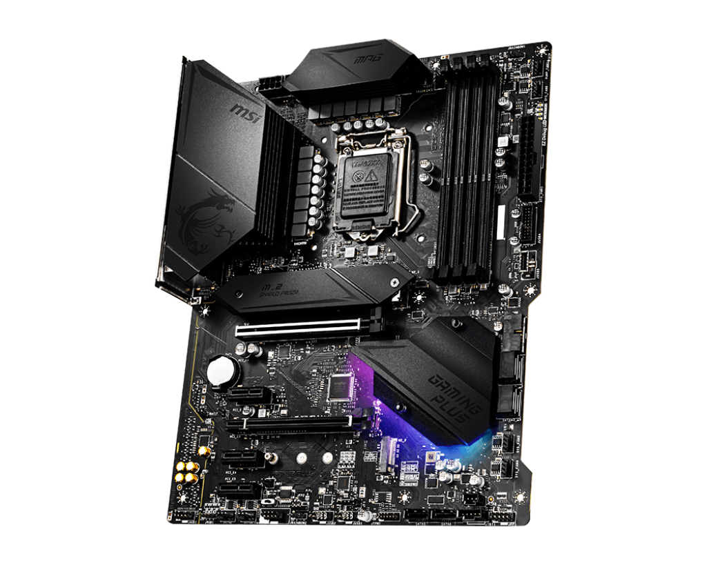 MSI MPG Z490 GAMING PLUS Motherboard ATX LGA1200 Supports 10th 11th CPU USB  Gen2 Type C HDMI