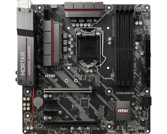 MSI Motherboard Z370M MORTAR  LGA 1151 Intel ddr4 Usb3.0 dvi hdmi MATX 2 x M.2 slots