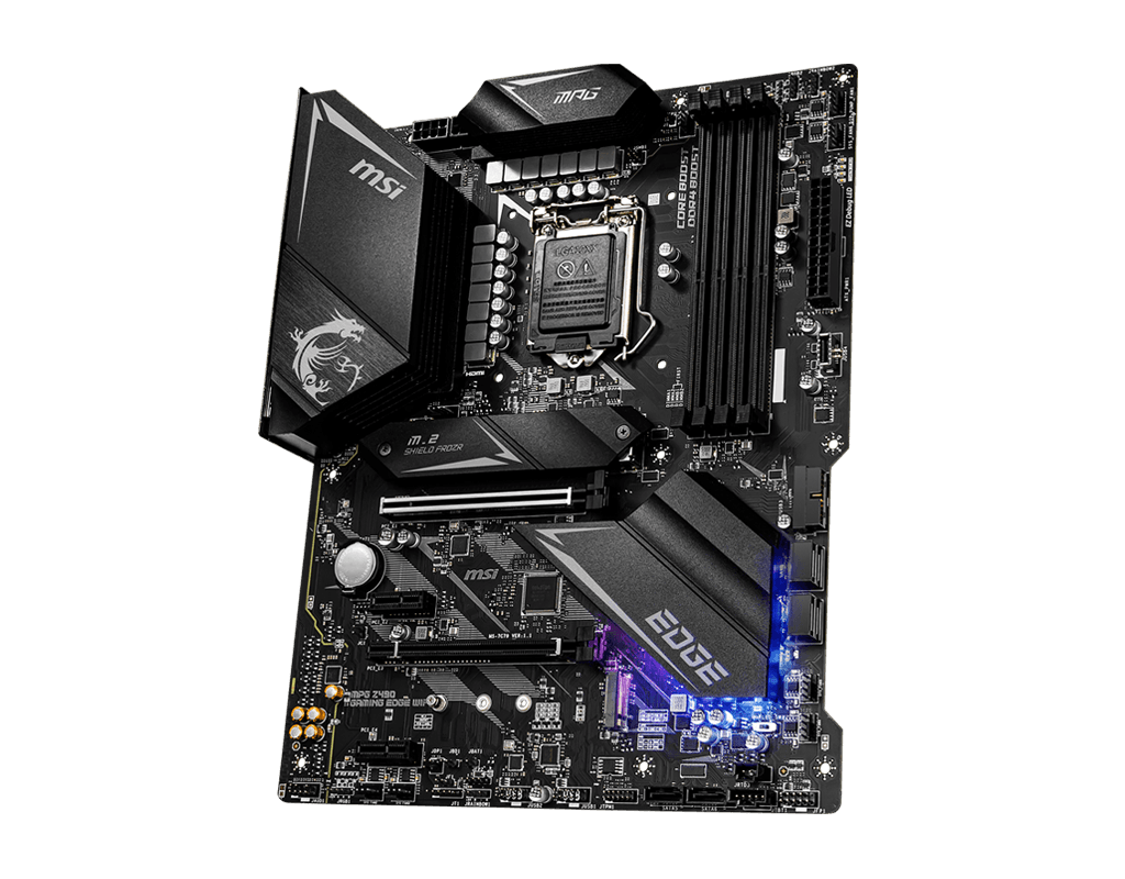 MSI MPG Z490 GAMING EDGE WIFI motherboard ATX LGA1200 Supports 10th 11th CPU USB Gen2 Type C HDMI