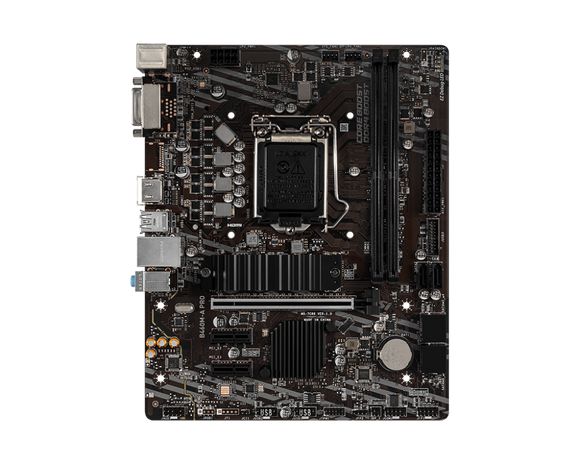 MSI B460M-A PRO B460 motherboard LGA 1200 micro ATX HDMI dvi ddr4 M.2 usb 3.2