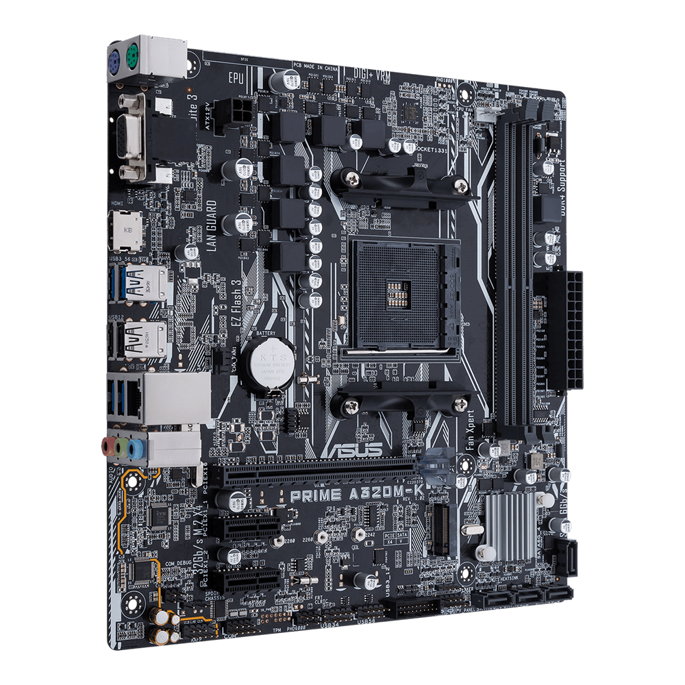 ASUS AM4 Motherboard PRIME A320M-K hdmi sata 6Gb/s usb M