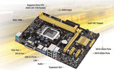 H81M-E/H81M-K Motherboards ASUS 1150 socket ddr3 M-ATX H81 VGA DVI USB3.0