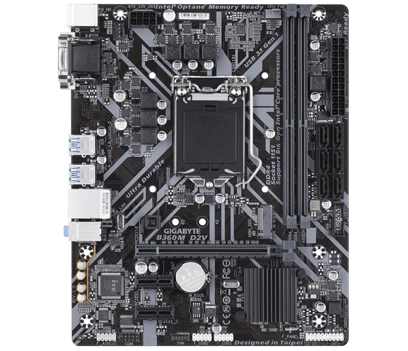 Gigabyte GA-B360M-D2V/Power Motherboard 1151 Supports 9th and 8th Gen Intel DDR4