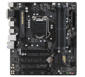 Gigabyte Technology GA-B250M-D3H Motherboard 1151 ddr4 M-ATX B250 usb3.0 4 memory slot HDMI