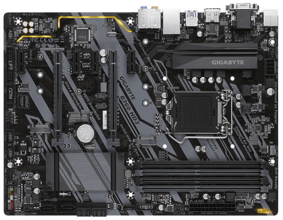 Gigabyte B360 HD3 motherboard Intel B360 Express LGA1151 ATX PCIe Gen3 x4 M.2 ddr4 hdmi