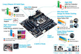 Gigabyte M-ATX Motherboard GA-B85M-D3H 1150 ddr3 B85 usb3.0 4 memory slot