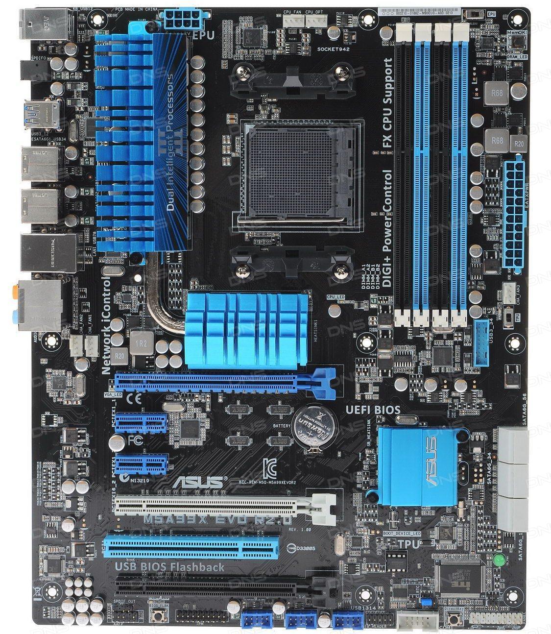 ASUS M5A99X EVO Motherboard AM3+ AMD 990X sata 6Gb/s usb atx AMD